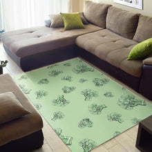 Load image into Gallery viewer, broccoli sketch pattern Area Rug

