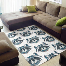 Load image into Gallery viewer, Raccoon Head Pattern Area Rug
