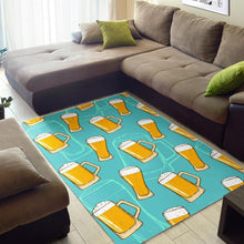 Load image into Gallery viewer, Beer pattern green background Area Rug

