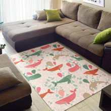 Load image into Gallery viewer, Cute whale pattern Area Rug
