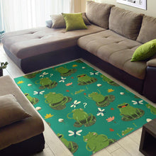 Load image into Gallery viewer, Cute frog dragonfly design pattern Area Rug
