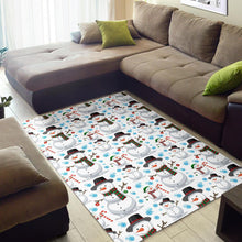Load image into Gallery viewer, Snowman Pattern Background Area Rug
