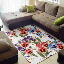 Load image into Gallery viewer, Pansy Pattern Print Design PS06 Area Rugs
