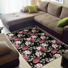 Load image into Gallery viewer, Rose Red Pink Pattern Print Design RO03 Area Rugs
