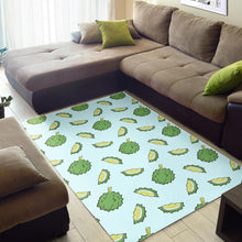 Load image into Gallery viewer, Durian pattern blue background Area Rug
