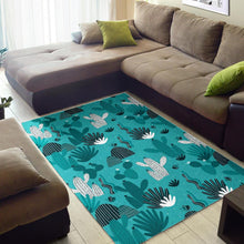 Load image into Gallery viewer, Green Cactus Pattern Area Rug
