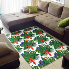 Load image into Gallery viewer, Heliconia Butterfly Leaves Pattern Area Rug
