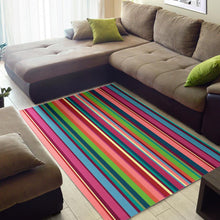 Load image into Gallery viewer, Rainbow Stripe Pattern Area Rug
