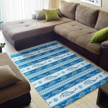 Load image into Gallery viewer, Dolphin Tribal Pattern background Area Rug
