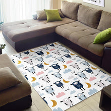 Load image into Gallery viewer, Cute sleeping sheep moon cloud pattern Area Rug
