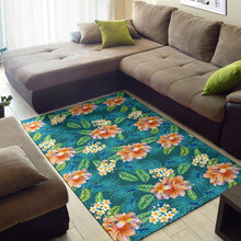 Load image into Gallery viewer, Plumeria Tropical Flower Design Print Area Rugs
