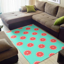 Load image into Gallery viewer, Grapefruit green background Area Rug
