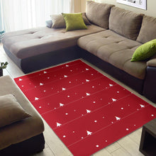 Load image into Gallery viewer, Christmas tree star snow red background Area Rug
