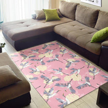 Load image into Gallery viewer, Japanese crane rose pattern Area Rug
