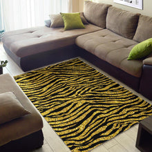 Load image into Gallery viewer, Gold Bengal Tiger Pattern Area Rug
