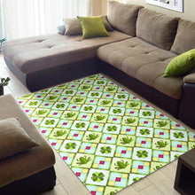 Load image into Gallery viewer, Frog Clover leaves Pattern Area Rug
