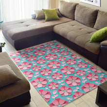 Load image into Gallery viewer, 3D sakura cherry blossom pattern Area Rug
