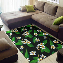 Load image into Gallery viewer, White Plumeria Pattern Print Design PM023 Area Rugs
