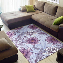 Load image into Gallery viewer, Water Lily Pattern Print Design WL01 Area Rugs
