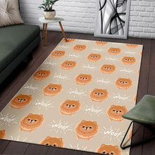 Load image into Gallery viewer, Cute brown pomeranian puppy  Area Rug

