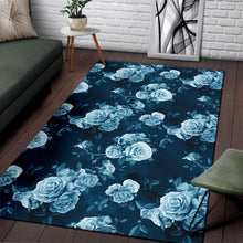 Load image into Gallery viewer, Rose Blue Pattern Print Design RO014 Area Rugs
