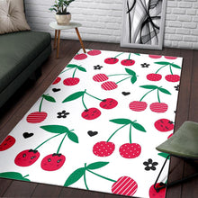 Load image into Gallery viewer, cherry pattern white background Area Rug
