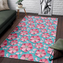 Load image into Gallery viewer, 3D sakura cherry blossom pattern Area Rug
