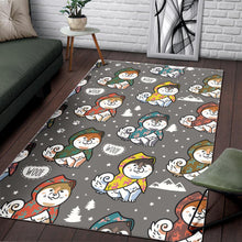 Load image into Gallery viewer, Cute Siberian Husky Raincoat Pattern Area Rug
