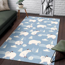 Load image into Gallery viewer, Cute polar bears Christmas decoration pattern Area Rug
