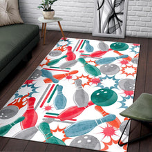 Load image into Gallery viewer, Watercolor bowling pattern Area Rug

