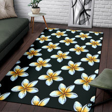 Load image into Gallery viewer, White Plumeria Pattern Print Design PM022 Area Rugs
