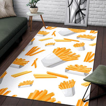 Load image into Gallery viewer, French fries white paper box pattern Area Rug
