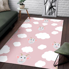 Load image into Gallery viewer, Goat Could Pink Pattern Area Rug
