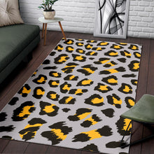 Load image into Gallery viewer, Gray Leopard print pattern Area Rug
