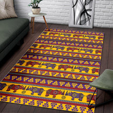 Load image into Gallery viewer, Rhino African Afro Dashiki Adinkra Kente Ethnic Motifs Area Rug
