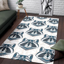 Load image into Gallery viewer, Raccoon Head Pattern Area Rug
