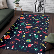 Load image into Gallery viewer, colorful space pattern planet star Area Rug
