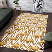 Load image into Gallery viewer, Rhino yellow theme pattern Area Rug
