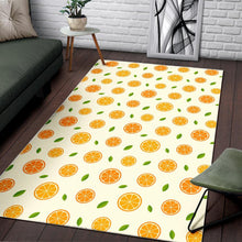 Load image into Gallery viewer, oranges leaves pattern Area Rug
