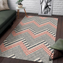 Load image into Gallery viewer, zigzag chevron striped pattern Area Rug
