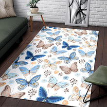 Load image into Gallery viewer, blue butterfly pattern Area Rug
