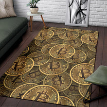 Load image into Gallery viewer, Bitcoin Pattern Print Design DO01 Area Rugs
