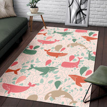 Load image into Gallery viewer, Cute whale pattern Area Rug
