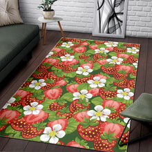 Load image into Gallery viewer, Strawberry Leaves Flower Pattern Area Rug
