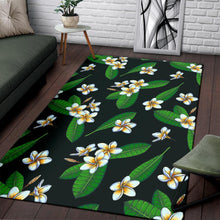 Load image into Gallery viewer, White Plumeria Pattern Print Design PM023 Area Rugs
