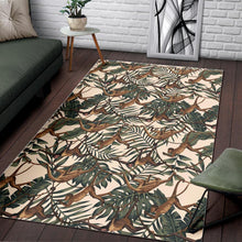 Load image into Gallery viewer, Monkey tropical leaves background Area Rug
