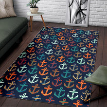 Load image into Gallery viewer, Colorful Anchor Dot Stripe Pattern Area Rug
