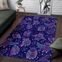Load image into Gallery viewer, Cute owls pattern boho style ornament Area Rug
