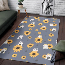 Load image into Gallery viewer, Cute hamster sunflower pattern background Area Rug
