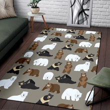 Load image into Gallery viewer, Bear Pattern Print Design BE03 Area Rugs
